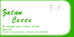 zalan csecs business card