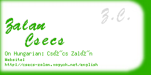 zalan csecs business card